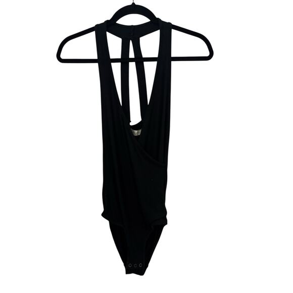 Abercrombie and Fitch Black Bodysuit Sleeveless Woman’s SM Goth Sexy Open Back - Picture 8 of 9